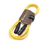 VisioSound Premium Microphone Lead Male XLR to Female XLR/Pro Noiseless Balanced Cable (3m, Yellow)