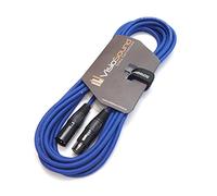 VisioSound Premium Microphone Lead Male XLR to Female XLR/Pro Noiseless Balanced Cable (6m, Blue)