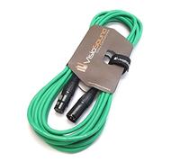 VisioSound Premium Microphone Lead Male XLR to Female XLR/Pro Noiseless Balanced Cable (6m, Green)