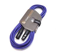VisioSound Premium Microphone Lead Male XLR to Female XLR/Pro Noiseless Balanced Cable (6m, Indigo)