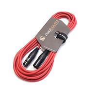 VisioSound Premium Microphone Lead Male XLR to Female XLR/Pro Noiseless Balanced Cable (6m, Red)