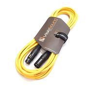 VisioSound Premium Microphone Lead Male XLR to Female XLR/Pro Noiseless Balanced Cable (6m, Yellow)