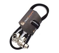 VisioSound Right Angled Male XLR to Female XLR Mic Lead/Balanced Microphone/Patch Cable 1m Black