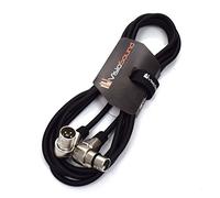 VisioSound Right Angled Male XLR to Female XLR Mic Lead/Balanced Microphone/Patch Cable 3m Black