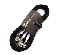 VisioSound Right Angled Male XLR to Female XLR Mic Lead/Balanced Microphone/Patch Cable 6m Black