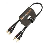 VisioSound Twin Phono 2 x RCA to 2 x RCA Phono Plug Twin Lead/Stereo DJ Hi-Fi Audio Cable 0.5m