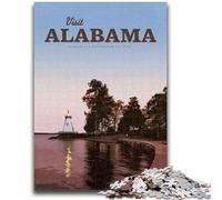 Visit Alabama Jigsaw Puzzles for Adults 1000 Piece,Help The Brain Exercise Addictive Toys to Cultivate Patience Suitable for Couples (50x75cm)