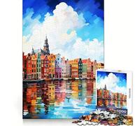 Visit Amsterdam for Adults 1000 Piece Puzzle Mental Workout Peaceful Recreation Unique Gift (50x75cm)