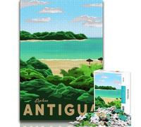 Visit Antigua Adult Puzzles 1000 Pieces,Help The Brain Exercise Addictive Toys to Cultivate Patience Unique Challenge Game 75x50cm
