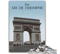 Visit Arc De Triomphe 1000 Piece Jigsaw Puzzles for Adults Gifts,Help The Brain Exercise Addictive Toys to Cultivate Patience Great Gift (38x26cm)