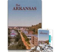 Visit Arkansas Jigsaw Puzzles for Adults 1000 Piece,Toys Educational Games Stress Relieving Suitable for Desktop Decoration 38x26cm