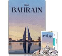 Visit Bahrain Jigsaw Puzzles for Adults 1000 Piece Puzzle,Brain Teaser Game Wall Decoration Unique Birthday And Xmas Gifts 50x75cm