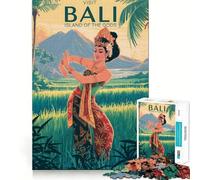 Visit Bali︰ Island of The Gods Jigsaw 1000 Pieces Focus Building Toy Zero Gap Rewarding Activity for Rainy Days (50x75cm)
