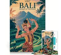 Visit Bali︰ Island of The Gods Jigsaw Puzzles for Adults 1000 Mind Boost Game Uniform Size Precise Pieces Travel-friendly Brain Game Gift (38x26cm)