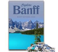 Visit Banff Jigsaw Puzzles for Teenagers 1000 Pieces, Perfect for Game Nights, Colorful Toy for Home Gift 1000pcs (50x75cm)