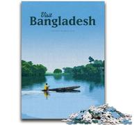 Visit Bangladesh Jigsaws 1000 Pieces for Adults, Challenging Game Gifts for Is Ideal As A Gift for The Whole Family 1000pcs (26x38cm)
