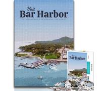 Visit Bar Harbor Jigsaw Puzzles 1000 Pieces for Adults Teens,Challenging Game And Family Play for Is Ideal As A Gift for The Whole Family 50x75cm