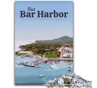 Visit Bar Harbor Jigsaw Puzzles for Adults Teenagers Jigsaws Puzzle, Stress Reliever Difficult Challenge for Home Decoration for 14+ 1000pcs (26x38cm)