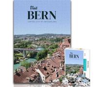 Visit Bern Jigsaw Puzzles for Teenagers 1000 Piece Puzzle,Help The Brain Exercise Addictive Toys to Cultivate Patience A Work of Art 50x75cm