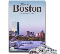 Visit Boston Jigsaw Puzzles for Teenagers, Educational Games Home Decoration Birthday Present, Gifts, Wall Art 2000pcs (70x100cm)