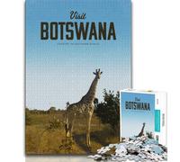 Visit Botswana Jigsaw Puzzles for Adults 1000 Piece Puzzle,Brain Teaser Game Wall Decoration Unique Birthday And Xmas Gifts 50x75cm