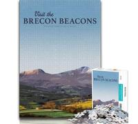 Visit Brecon Beacons 1000 Pieces Jigsaw Puzzle For Adults Teens,Challenging Game Toys Every Piece Is Unique - Challenging Family Fun Game 38x26cm