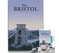Visit Bristol Adult Jigsaw Puzzles 1000 Pieces,Stress Reliever Difficult Challenge Deal As Gifts for The Whole Family 38x26cm