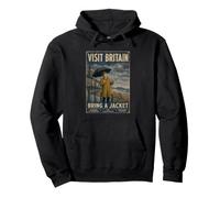 Visit Britain Bring a Jacket Vintage British Weather Design Pullover Hoodie