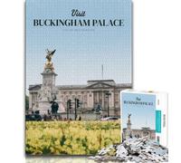 Visit Buckingham Palace Jigsaw Puzzles for Adults Teenagers Jigsaws Puzzle,Stress Reliever Difficult Challenge Suitable for Desktop Decoration 38x26cm