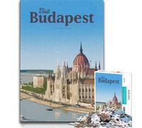 Visit Budapest 1000 Piece Jigsaw Puzzles for Adults & Teens,Challenging Game And Family Play for Is Ideal As A Gift for The Whole Family 38x52cm