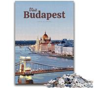 Visit Budapest Jigsaw Puzzles for Adults Teenagers Jigsaws Puzzle, Educational Games Home Decoration Birthday Present, Gifts, Wall Art 1000pcs (26x38cm)