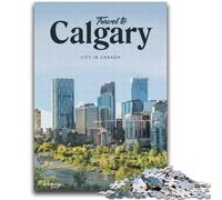 Visit Calgary 1000 Pieces Jigsaw Puzzle For Adults Teens, Help The Brain Exercise Addictive Toys to Cultivate Patience Perfect Decoration 2000pcs (70x100cm)