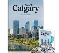 Visit Calgary Jigsaw Puzzles for Teenagers 1000 Piece,Educational Games Wall Decoration Unique Birthday And Xmas Gifts 50x75cm