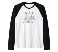 Visit Camelot Souvenir, Funny Middle Ages Castle Ren Faire Raglan Baseball Tee