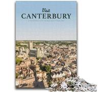 Visit Canterbury Puzzles for Adults And Teenagers,Challenging To Complete But Fun And Humorous Educational Game for Birthday (50x75cm)