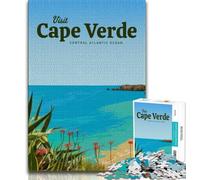 Visit Cape Verde Jigsaw Puzzles for Adults Teenagers Jigsaws Puzzle,Help The Brain Exercise Addictive Toys to Cultivate Patience Great Gift 38x26cm