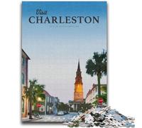 Visit Charleston Adult Jigsaws 1000 Piece, Family Game Stress Reliever Difficult Challenge Gifts for Friends And Family 1000pcs (26x38cm)