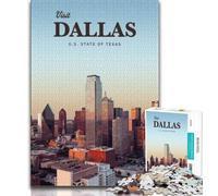 Visit Dallas Jigsaw Puzzles for Adults 1000 Piece,Challenging To Complete But Fun And Humorous Unique Home Decor And Gifts 38x26cm