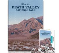 Visit Death Valley 1000 Piece Jigsaw Puzzles for Teenagers,Stress Reliever Staycation Kill Time with Matching Poster And Trivia Sheet 50x75cm