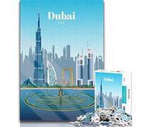 Visit Dubai 1000 Piece Jigsaw Puzzles for Adults,Challenging Game Gifts for Is Ideal As A Gift for The Whole Family 50x75cm