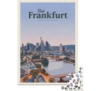 Visit Frankfurt, Classic Jigsaw Puzzle, 1000 Pieces, 52x38cm/1000pcs | For winter weekends: Adult jigsaw puzzle with 1000 pieces offers a longer activity for the holidays.
