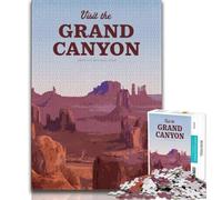 Visit Grand Canyon Jigsaw Puzzles for Adults 1000 Piece Puzzle,Help The Brain Exercise Addictive Toys to Cultivate Patience A Work of Art 75x50cm