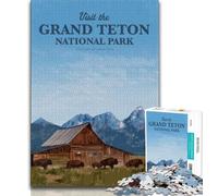 Visit Grand Teton Jigsaw Puzzles for Teenagers 1000 Piece Puzzle,family Fun Games Is Ideal As A Gift for The Whole Family 38x26cm
