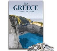 Visit Greece Jigsaws 1000 Pieces for Adults, Challenging Game Gifts for Is Ideal As A Gift for The Whole Family 1000pcs (50x75cm)