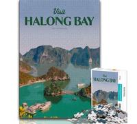 Visit Halong Bay Jigsaws 1000 Pieces for Adults,Challenging Game And Family Play with Fully Interlocking Randomly Shaped Pieces 50x75cm