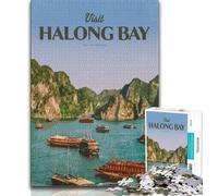 Visit Halong Bay Puzzles 1000 Pieces for Teenagers,Challenging To Complete But Fun And Humorous Unique Home Decor And Gifts 38x26cm