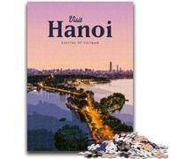 Visit Hanoi 1000 Piece Jigsaw Puzzle for Adults And Teenagers,Decompressing Intellectual Educational Toy Great Gifts And Toys (50x75cm)