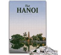 Visit Hanoi 1000 Pieces Jigsaw Puzzles For Teens And Adults,Educational Toys Is Ideal As A Gift for The Whole Family (50x75cm)