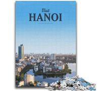 Visit Hanoi Jigsaw Puzzles for Teenagers 1000 Piece Puzzle,Learning Educational Toy for Is Ideal As A Gift for The Whole Family (38x52cm)