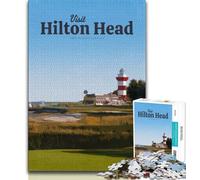 Visit Hilton Head Jigsaw Puzzles 1000 Pieces for Adults Teens,Decompressing Intellectual Educational Toy Great Gifts And Toys 50x75cm